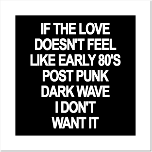 If The Love Doesn't Feel Like 80's New Wave Posters and Art